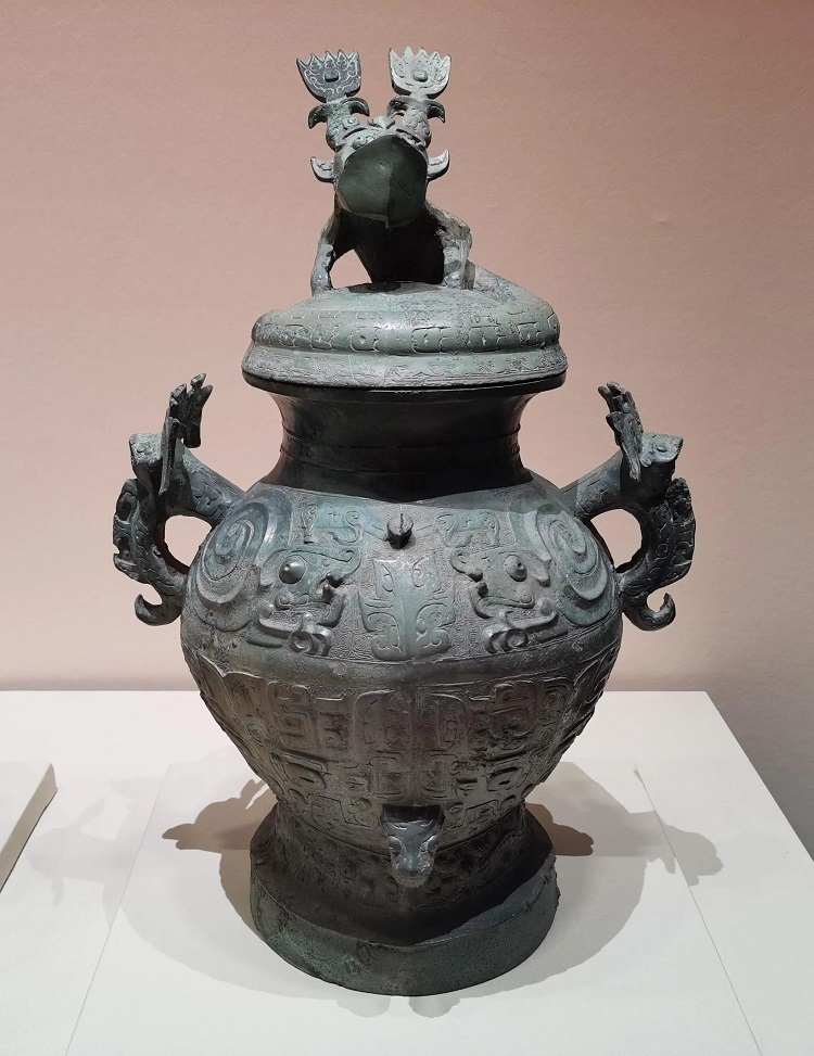 四川博物-蟠龍紋蓋青銅罍 四川博物-蟠龍紋蓋青銅罍