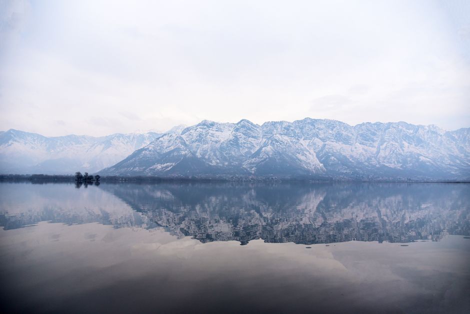 冷嘎措 贡嘎雪山 倒影 日落
